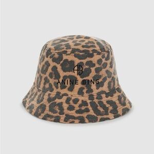 Anine Bing Nick Leopard Print Bucket Hat